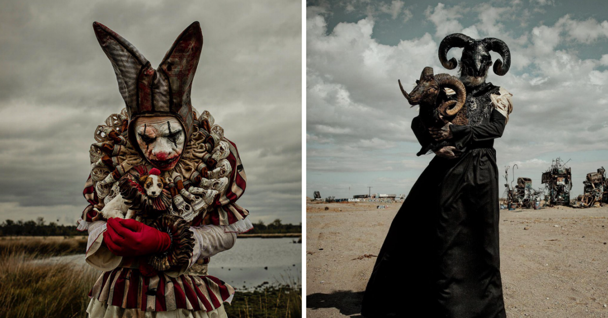 Photographer Takes Spine Chilling Horror-Themed Photos With Animals