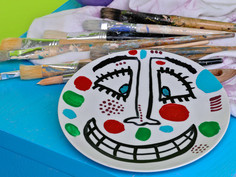 DIY Ceramic Decorating: Pop Art Plate Project Inspired by Jean-Charles de C