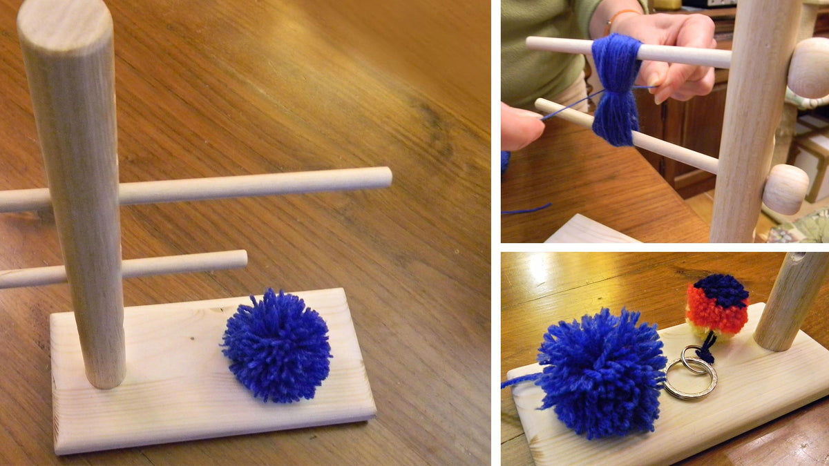 How to Make Yarn Pom Poms with a DIY Wooden Frame | Illustrated Guide