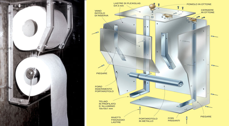 DIY Toilet Paper Holder: Aluminum & Plexiglass Wall Mount