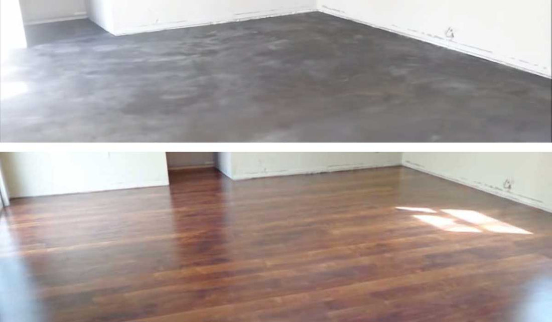 Excellent technique to make concrete look like wood - grandgoldman.com