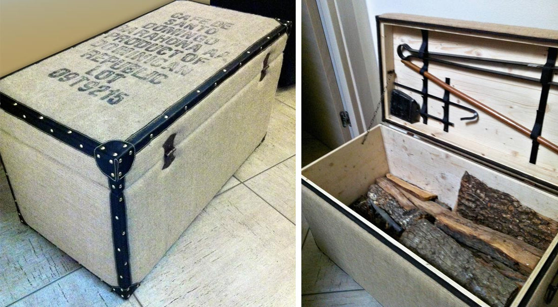 DIY Log Holder with Seat: How to Build and Upholster It