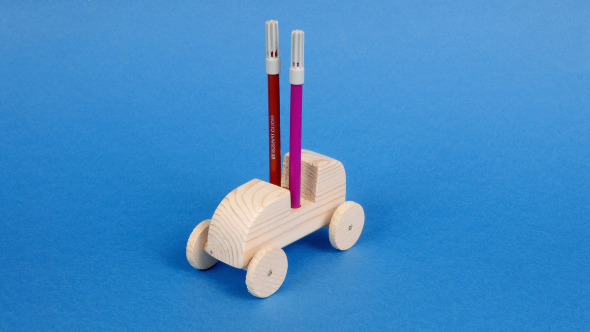 DIY Wooden Car-Shaped Pencil Holder | How to Make It