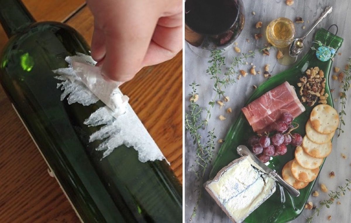 Make your own appetizer board using a glass bottle - grandgoldman.com
