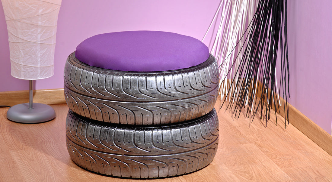 How to Recycle Tires: Make a Stunning DIY Ottoman