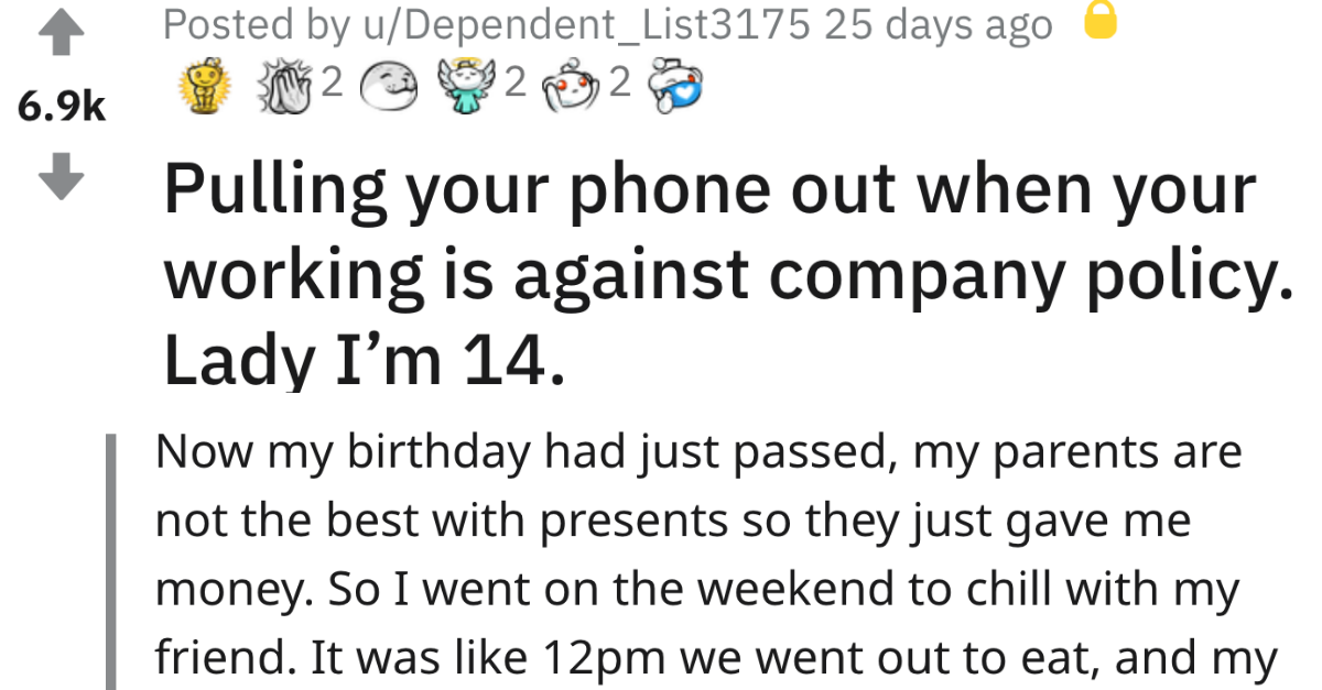 Karen Grabs A 14-Year-Old Customer For Being On The Phone, Gets Tossed