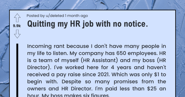 Employee Quits Their HR Job With No Notice, Company Crumbles - grandgoldman.com