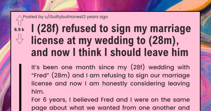 Woman Reconsiders Her Relationship After Her Future Husband Tried To Trick Her Into Taking His Last Name