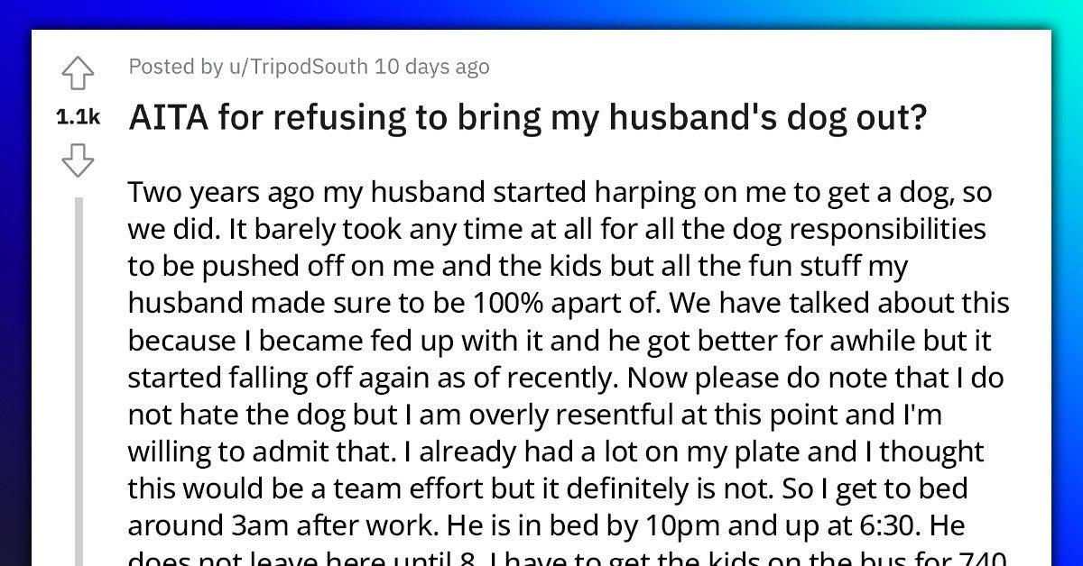 Guy Doesn’t Help His Wife With The Dog, She Gets Fed Up And Loses Her Calm - grandgoldman.com