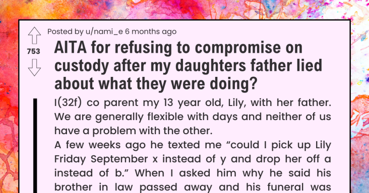 Mom Refuses To Compromise On Custody After Her Daughters Father Lied About What They Were Doing - grandgoldman.com