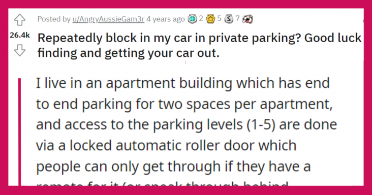 Repeatedly Block My Car In Private Parking? Good Luck Finding Yours - grandgoldman.com