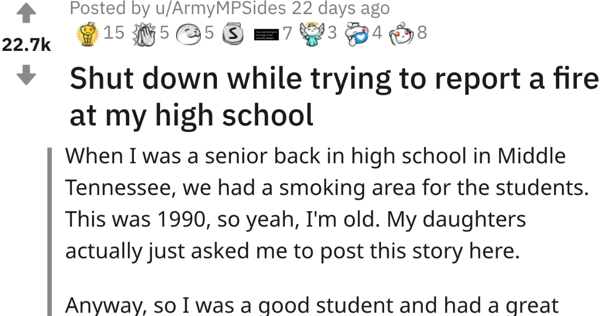 Student Gets Shut Down While Trying To Report Fire In School, Management Regrets It