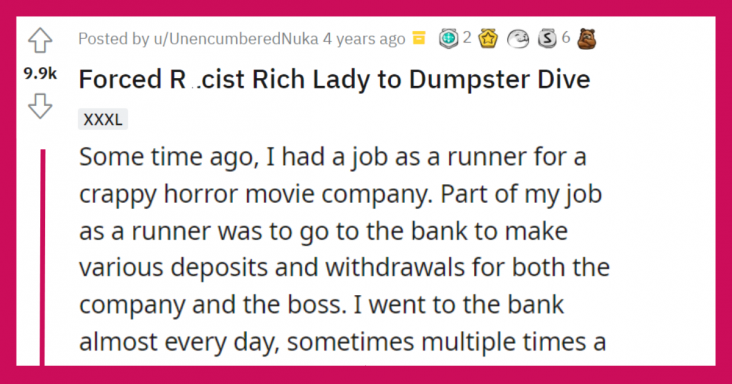 Rich Woman Mistakes Guy As Valet, Throws Keys At Him, He Throws Keys In Dumpster