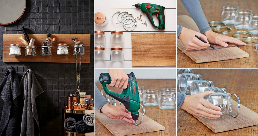 Recycling Glass Jars: How to Make a Storage Shelf