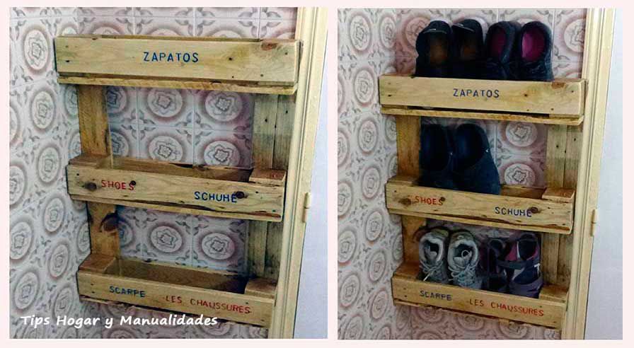 How to make a very original shoe rack with pallets - grandgoldman.com