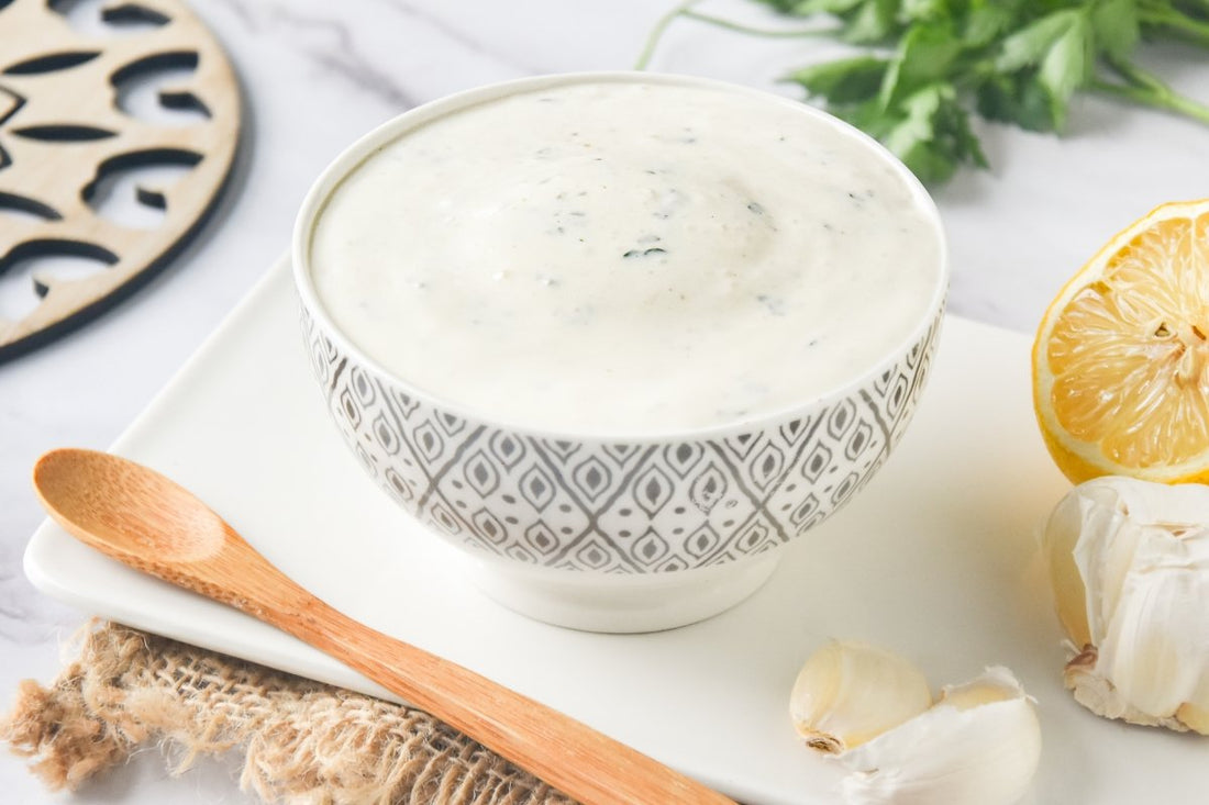 Kebab White Sauce: Creamy Garlic Yogurt Sauce with Lemon