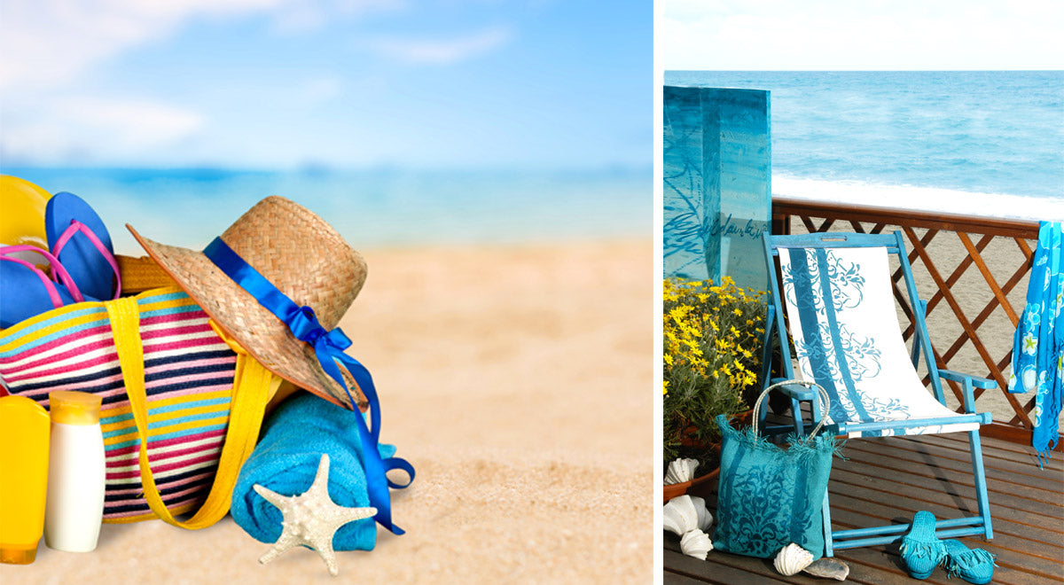 DIY Decorated Deck Chair & Smart Beach Ideas