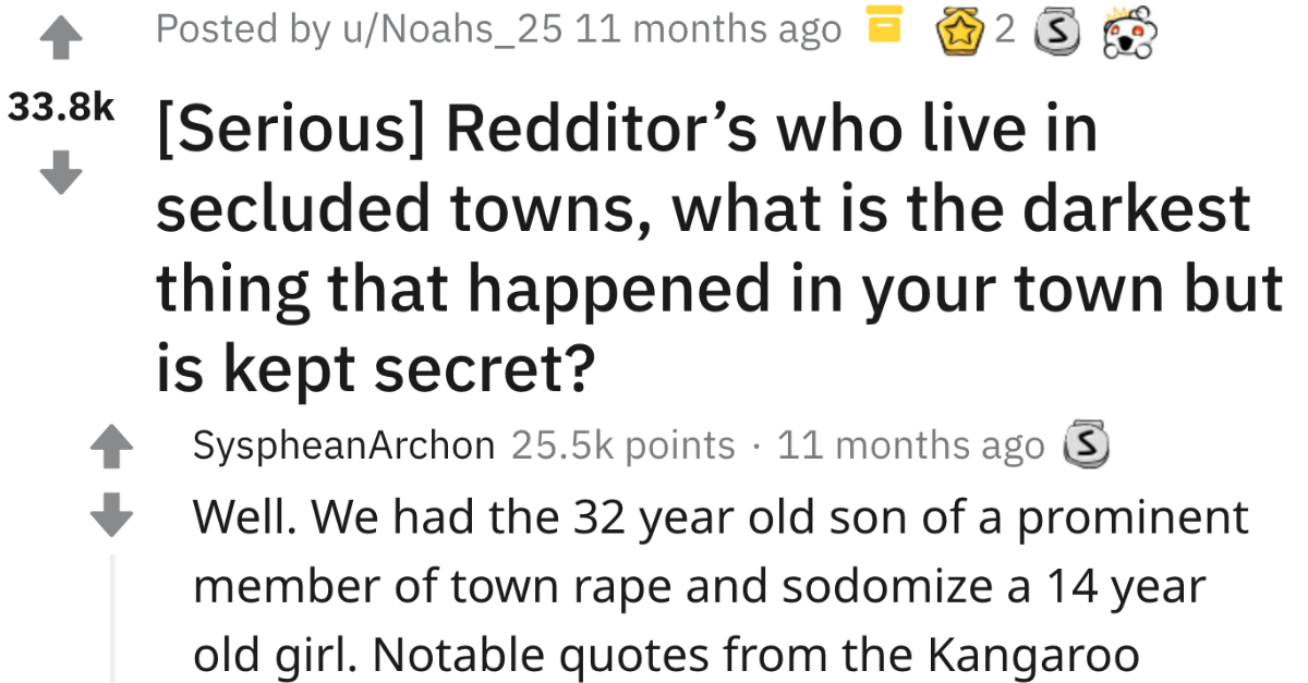 Chilling Stories Shared By People From Small Secluded Towns
