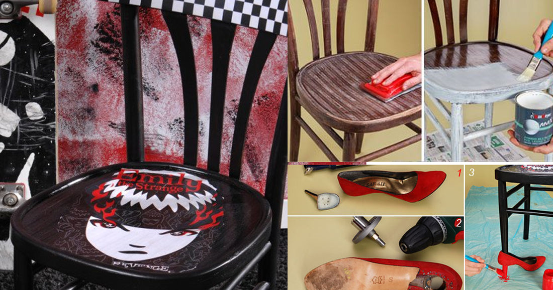 DIY Emily the Strange Chair with Decoupage: A Creative Makeover