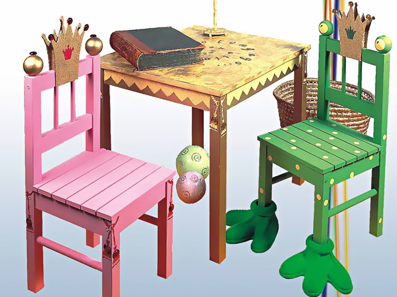 DIY Decorated Kids Chairs: Fairy Tale Craft Project