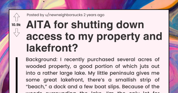 Woman Angers Neighbors By Fencing Off Her Property And Lakefront Which Everyone Used Before
