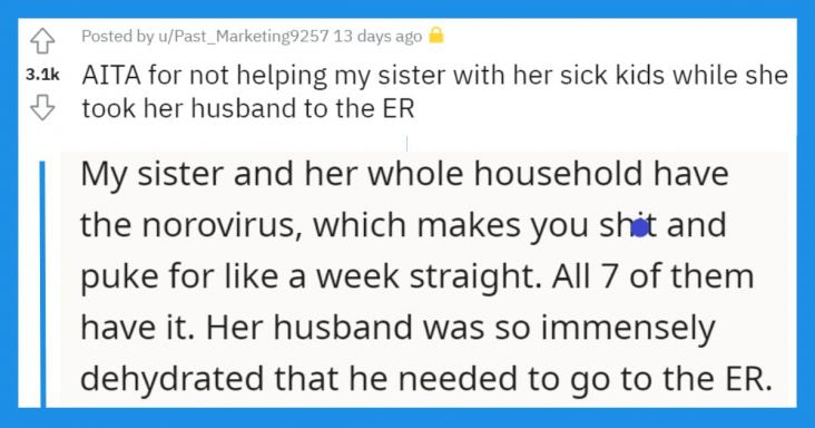 Woman Asks If She Was Wrong For Not Taking Care Of Her Sister’s Sick Kids
