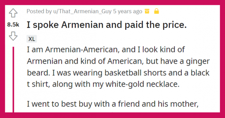 Customer Pays Price For Speaking Armenian