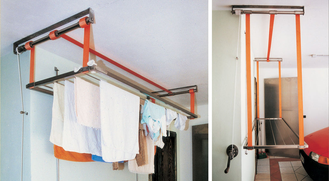 DIY Ceiling-Mounted Vertical Clothes Drying Rack | Build It in Steel