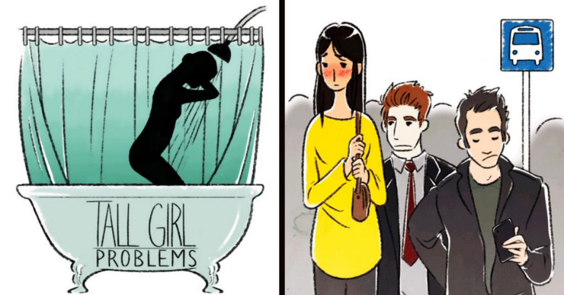 Artist Draws Funniest Comics That Accurately Depicts Short And Tall Girls’ Problems