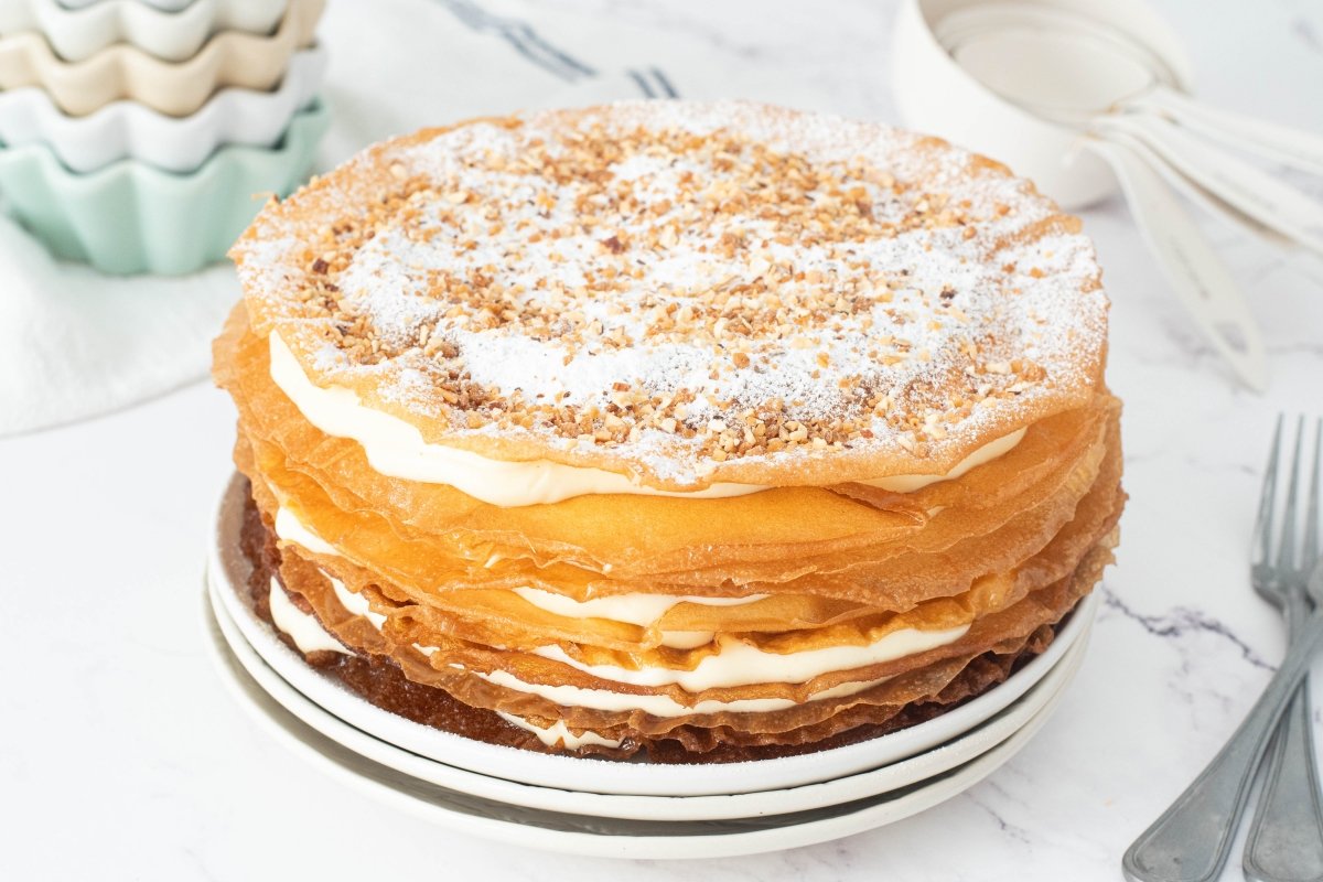 Arab Cake: Creamy Layers of Crispy Golden Filo Pastry (57)