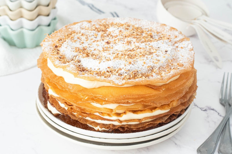 Arab Cake: Creamy Layers of Crispy Golden Filo Pastry (57)