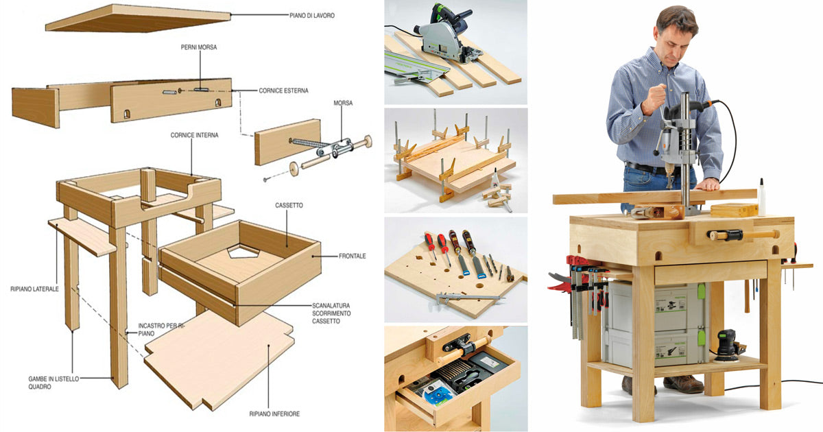 Space-Saving Workbench: How to Build a Fully Equipped DIY Table