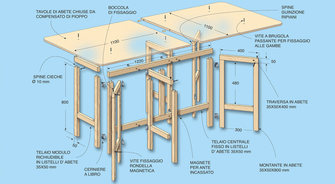 DIY Folding Table: Build a Space-Saving Wooden Table for 12 Guests