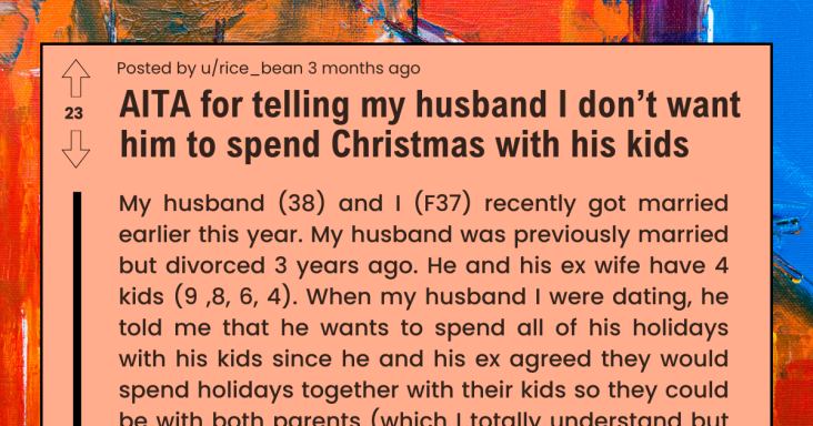 Newly-Wed Wife Clashes With Husband For Choosing To Spend Christmas With His Kids Over Her Own Family - grandgoldman.com