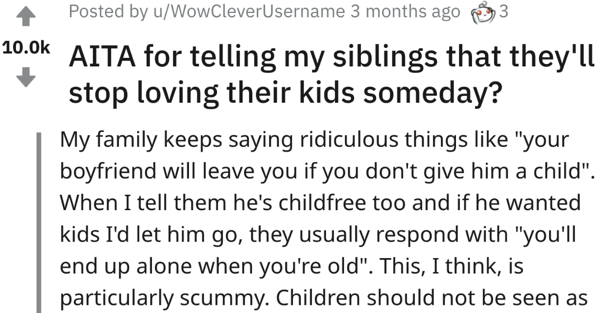 Family Keeps Forcing Their Child-Free Daughter To Have Kids, She Finally Claps Back