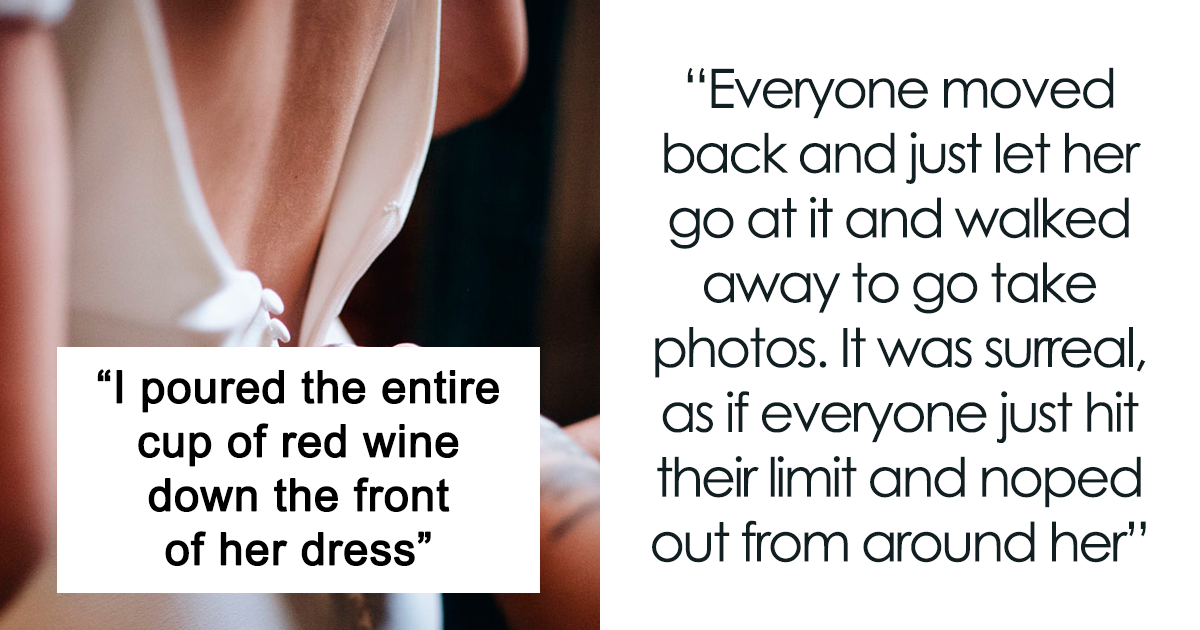 MIL Shows Up To Her Son’s Wedding In A White Wedding Dress, Bride’s Friend Spills Red Wine On It - grandgoldman.com