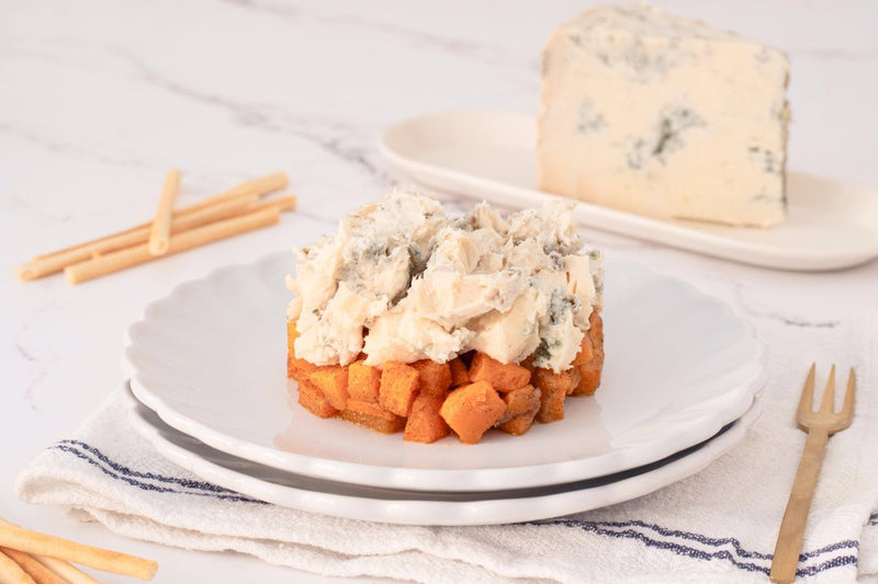 Timbal of Spicy Gorgonzola and Pumpkin with Sage Cream (58)