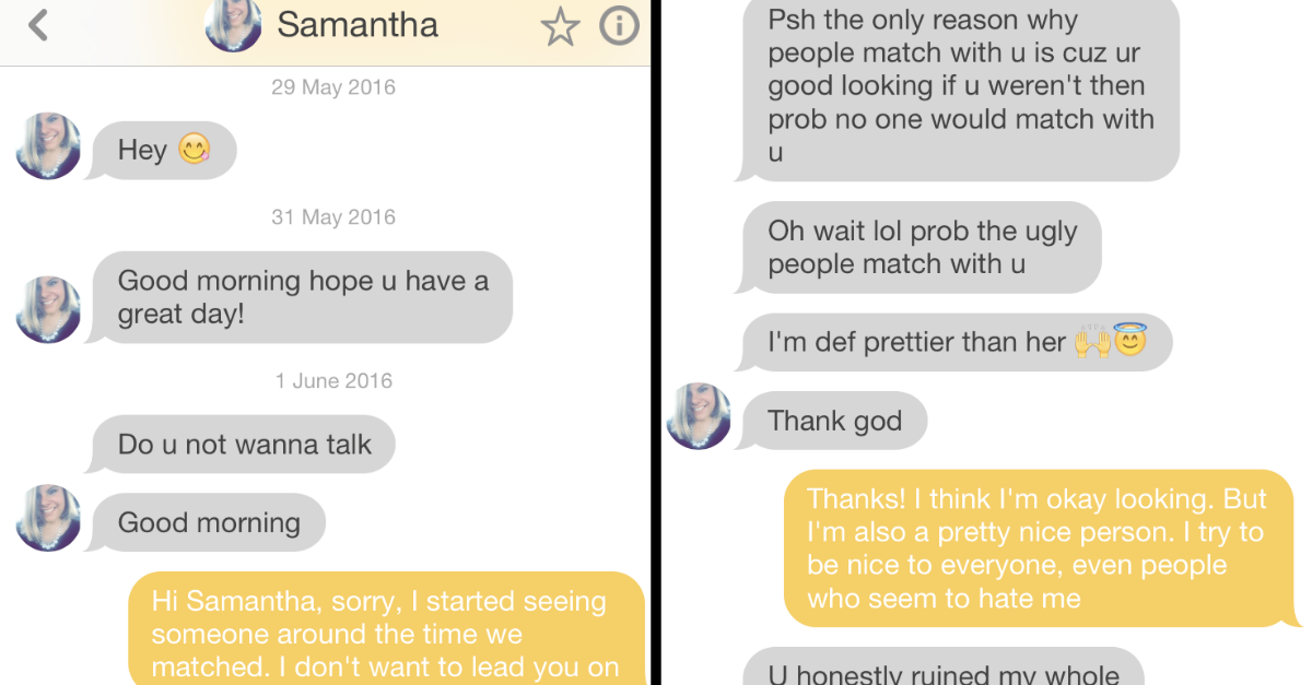 Nice Girl Has Meltdown After Guy Politely Rejects Her On Tinder - grandgoldman.com