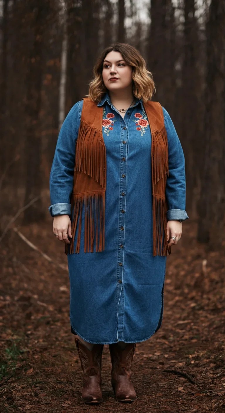 15 Plus Size Western Outfit Ideas for Cowboy Chic