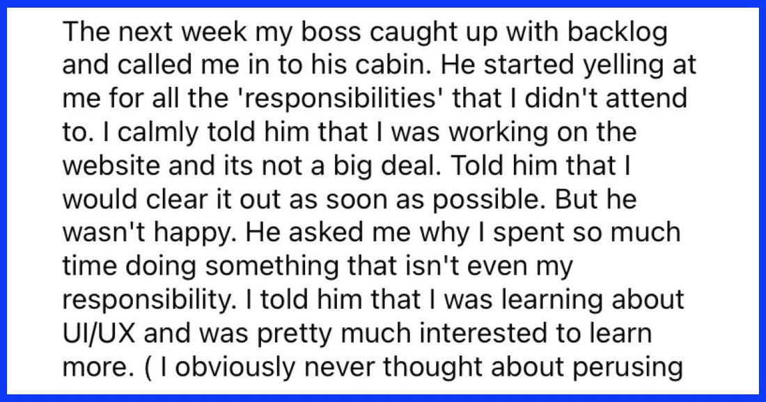 Boss Tells His Employee To Quit For Spending Too Much Time On His Hobbies, Regrets It