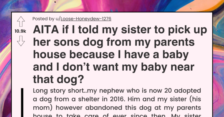 Mother Tells Sister To Pick Her Dog From Parent’s House Because She Doesn’t Want Dog Near Her Baby