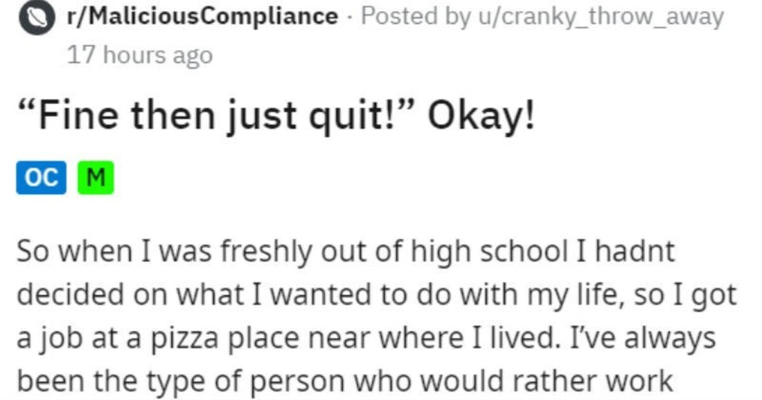 Boss Tells Most Valuable Employee To Quit, Digs Their Own Grave