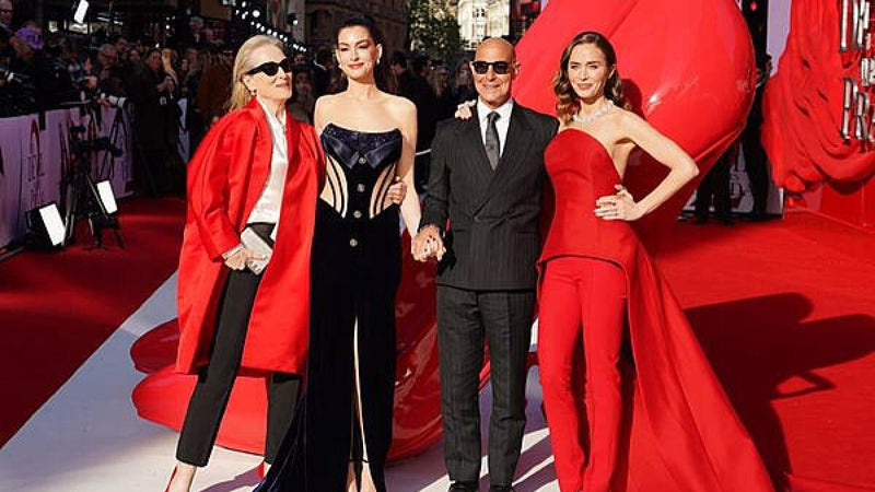 Anne Hathaway and Emily Blunt Stun at Devil Wears Prada 2 Event - grandgoldman.com