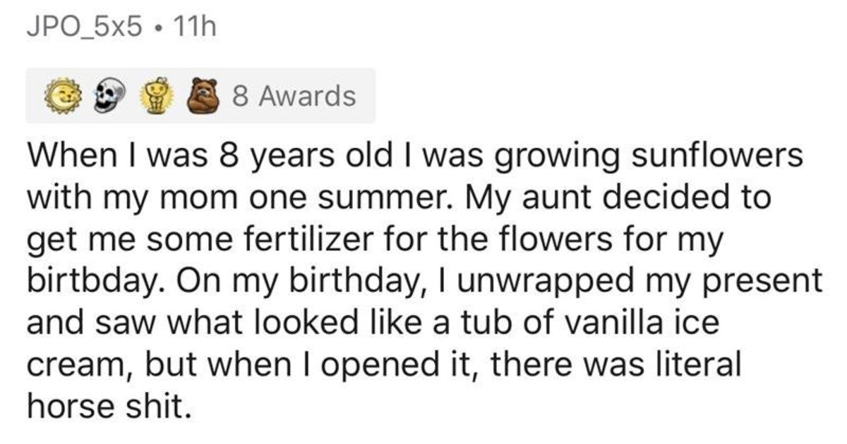 20 Disappointed People Describe The Worst Birthday Gifts They Ever Received - grandgoldman.com