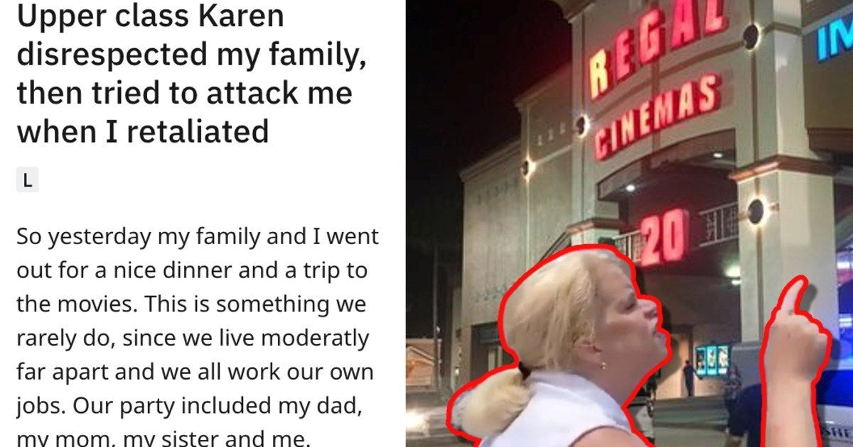 Karen Gets Her Comeuppance When She Refuses To Get Up In The Cinema - grandgoldman.com