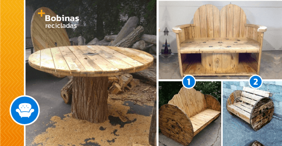 Use wooden coils and create your own rustic wooden furniture - grandgoldman.com