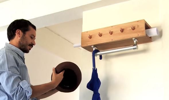 How to make a wall coat rack for your home - grandgoldman.com