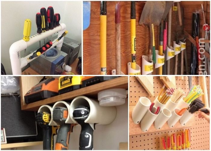 Organize your tools with PVC tubes - grandgoldman.com