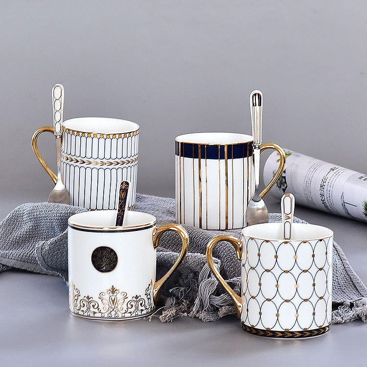 Vintage Bone China Porcelain Mugs - Grand Goldman