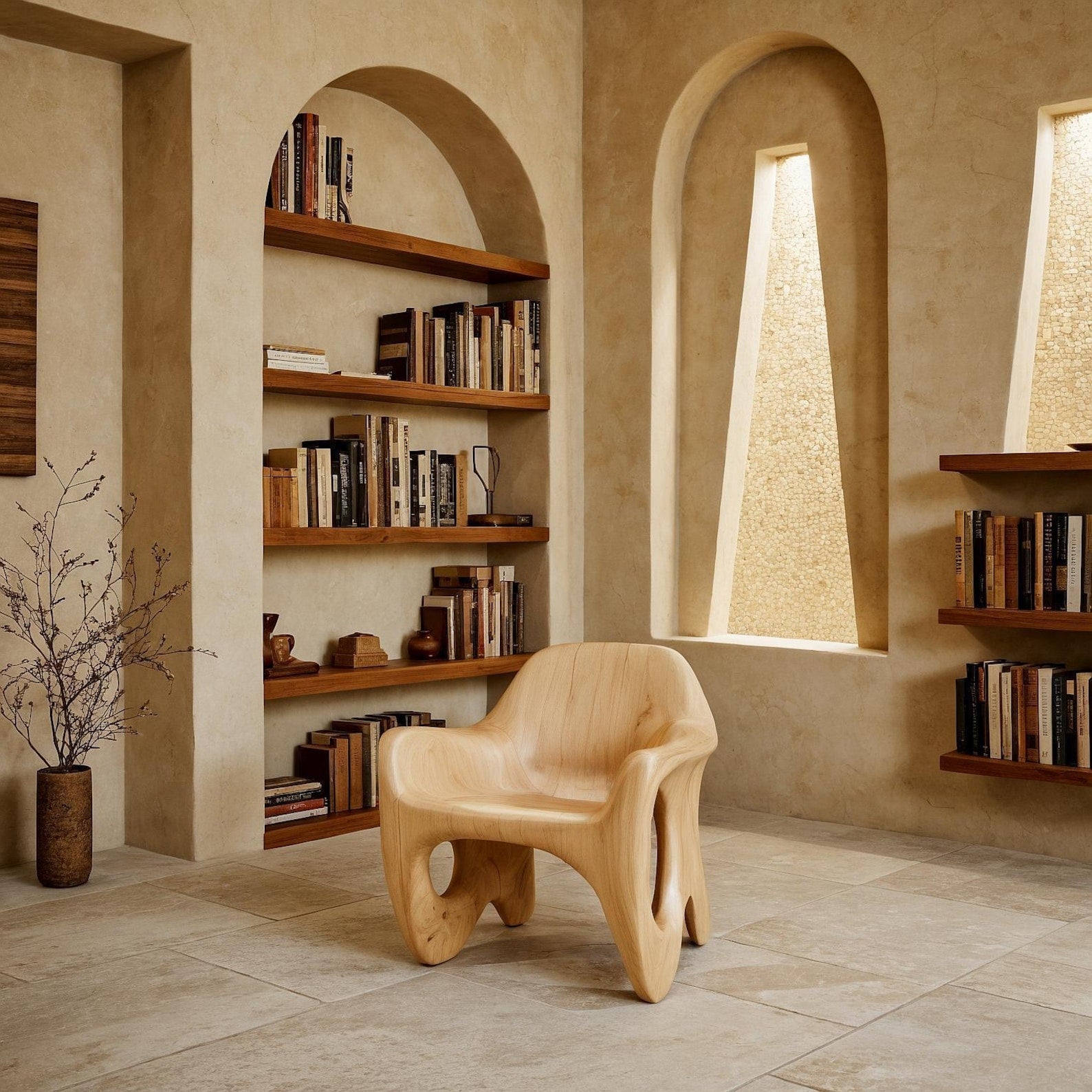 Sculptural Lounge Chairs